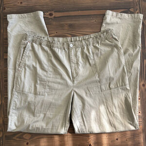 Men’s Tommy Bahama Beige Relaxed Fit Pants 2XLT Blue Fish Lining Drawstring